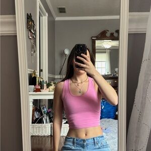 Amazon Pink Crop Top